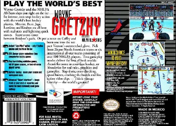 Wayne Gretzky and the NHLPA All-Stars (USA) (Beta) box cover back